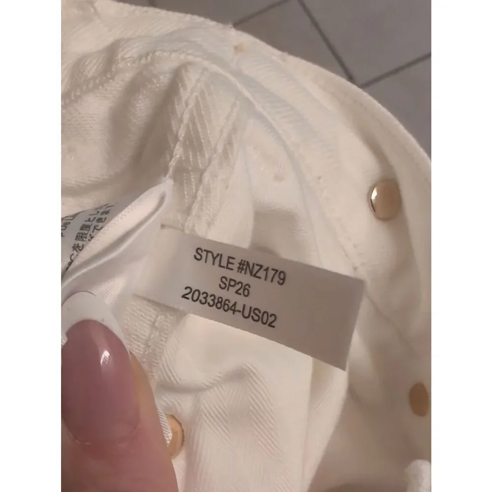 NWT Madewell X Benjamin Talley Smith Coolidge Low-Rise Wide-Leg Jean White 25